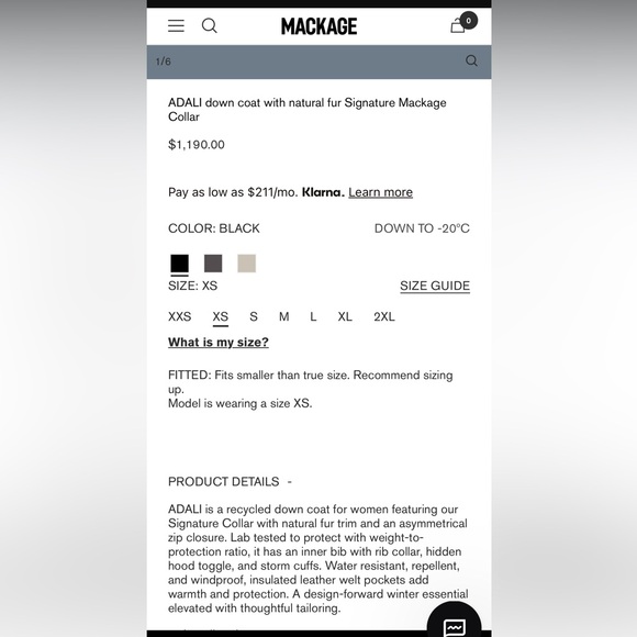 BRAND NEW Mackage ADALI down coat with natural fur - Picture 5 of 6